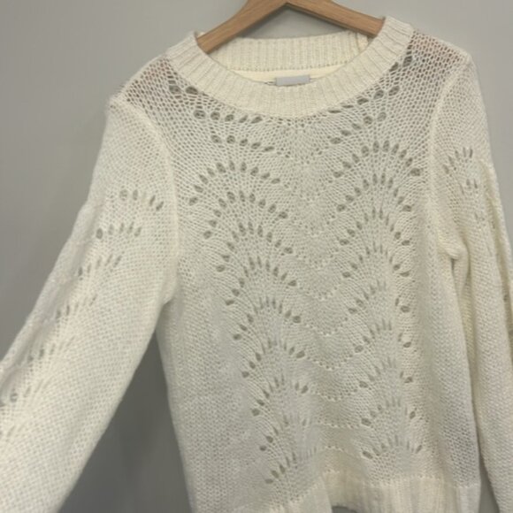 Noisy May (Anthropologie) Cream Knit Sweater size Medium - Picture 6 of 9